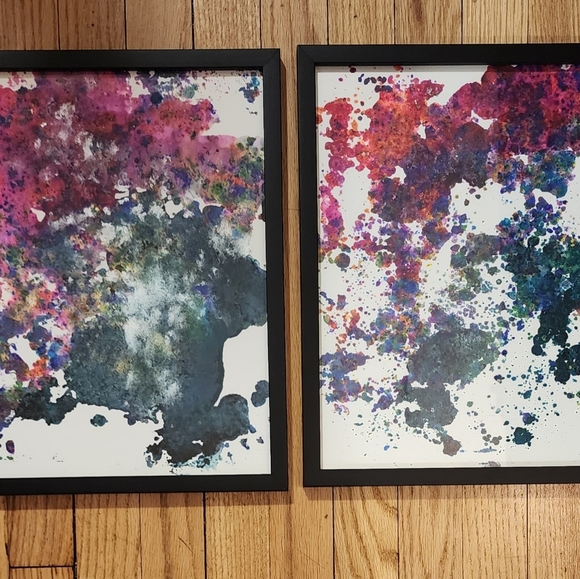 2 HANDCRAFTED Abstract Paintings HANDPAINTED Artwork HANDMADE Wall Art Decor - Picture 6 of 7